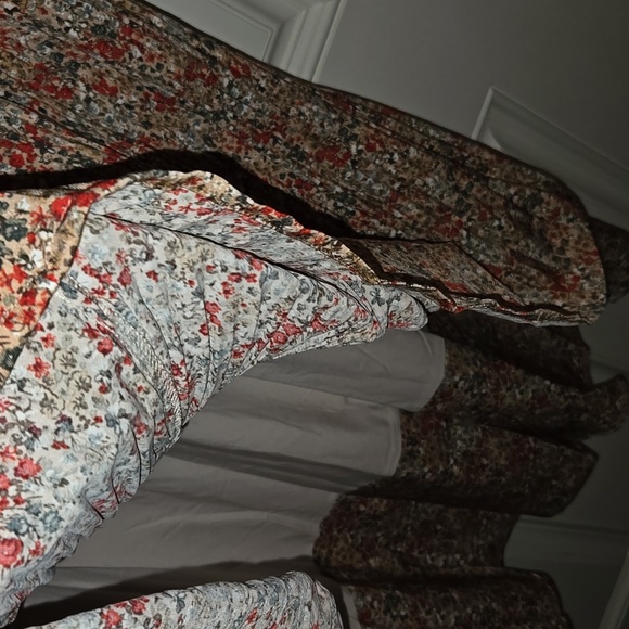 Brown and Cream High-Low A-Line Maxi Skirt for Resort Wear, NWT - Picture 4 of 10